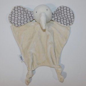 Papoum Papoum Snowy Elephant Baby Security Blankie Blanket Flower Ears Velour